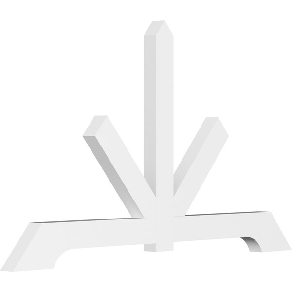 Ekena Millwork Vanguard Architectural Grade PVC Gable Bracket, 96"W x 56"H x 4"D x 6"F, 14/12 Pitch GBP096X56X0406VAN00 - main